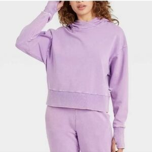 JoyLab Purple lavender hooded sweatshirt hoodie cotton medium